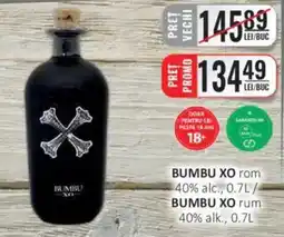 CBA BUMBU XO rom 40% alc. Ofertă