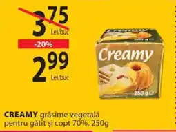 CBA CREAMY grăsime vegetală pentru gătit şi copt 70% Ofertă