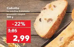 Kaufland Ciabatta cu măsline Kalamata proaspăt coaptă Ofertă