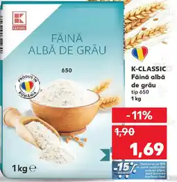Kaufland K-CLASSIC Făină albă de grâu tip 650 Ofertă