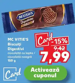 Kaufland MC VITIE'S Biscuiţi Digestivi ciocolată cu lapte / ciocolată neagră Ofertă