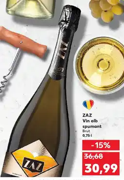 Kaufland ZAZ Vin alb spumant Brut Ofertă