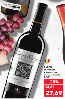 Kaufland BECIUL DOMNESC Vin roşu sec Ofertă
