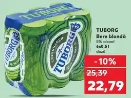 Kaufland TUBORG Bere blondă 5% alcool Ofertă