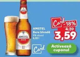 Kaufland AMSTEL Bere blondă 5% alcool Ofertă