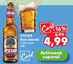 Kaufland STEJAR Bere blondă 5,5% alcool Ofertă