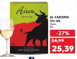Kaufland EL CARISMA Vin alb Airen Ofertă