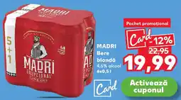 Kaufland MADRI Bere blondă 4,6% alcool Ofertă