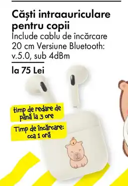 TEDI Căşti intraauriculare pentru copii Ofertă