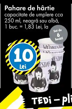TEDI Pahare de hârtie Ofertă