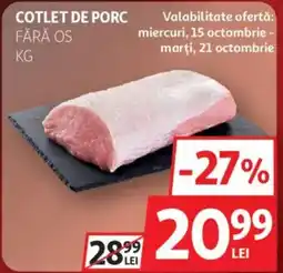 Auchan Cotlet de porc fără os Ofertă