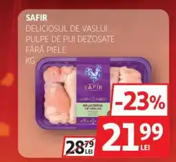 Auchan Safir deliciosul de vaslui pulpe de pui dezosate fără piele Ofertă