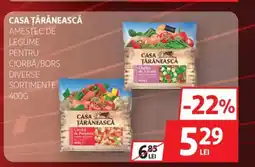 Auchan Casa ţărănească Amestec de legume pentru ciorbă/borş Ofertă