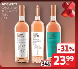 Auchan Rose Verite gama de vin alb/roze / roșu Ofertă