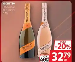 Auchan Mionetto Prosecco alb / roze Ofertă