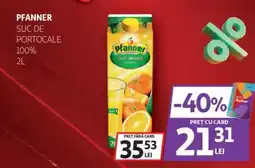 Auchan Pfanner suc de portocale 100% Ofertă