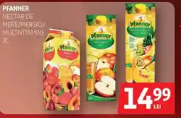 Auchan Pfanner nectar de mere/piersici/ multivitamine Ofertă