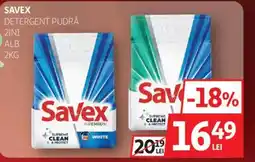 Auchan Savex detergent pudră 2in1 alb Ofertă