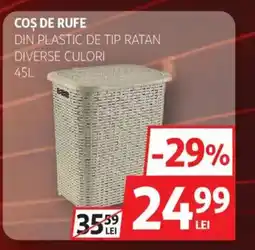 Auchan Cos de rufe din plastic de tip ratan Ofertă