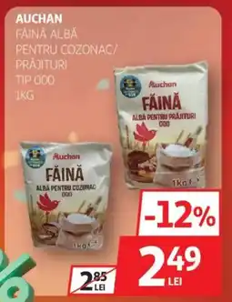 Auchan Auchan făină albă pentru cozonac/ prăjituri tip 000 Ofertă