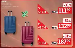 Auchan Airport colecţia linear troler ABS & roti Ofertă