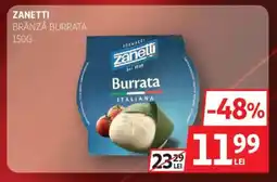 Auchan Zanetti brânză burrata Ofertă