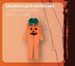 Auchan Salopeta fleece pentru copii cu print halloween Ofertă