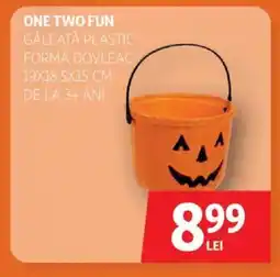 Auchan One Two Fun galeată plastic forma dovleac Ofertă