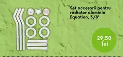 Leroy Merlin Set accesorii pentru radiator aluminiu Equation, 3/8' Ofertă
