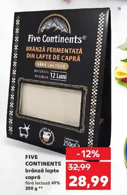 Kaufland FIVE CONTINENTS brânză lapte capră Ofertă