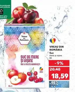 Kaufland VREAU DIN ROMÂNIA Suc mere și visine Ofertă