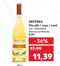 Kaufland ZESTREA Vin alb / roşu / rosé sec/demidulce Ofertă