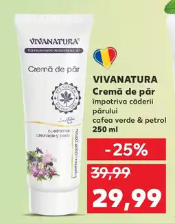Kaufland VIVANATURA Cremă de păr împotriva căderii părului cafea verde & petrol Ofertă