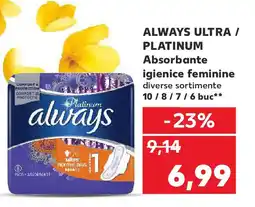 Kaufland ALWAYS ULTRA / PLATINUM Absorbante igienice feminine Ofertă