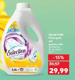 Kaufland SELECTION Detergent gel pentru rufe white&color 80 de utilizări Ofertă