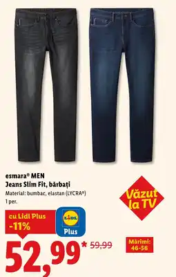 Lidl esmaraⓇ MEN Jeans Slim Fit, bărbaţi Ofertă
