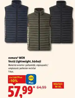 Lidl esmaraⓇ MEN Vestǎ Lightweight, bărbaţi Ofertă