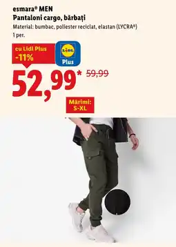 Lidl esmaraⓇ MEN Pantaloni cargo, bărbați Ofertă