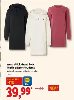 Lidl esmaraⓇ U.S. Grand Polo Rochie din molton, damă Ofertă
