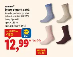 Lidl esmaraⓇ Şosete plușate, damă Ofertă