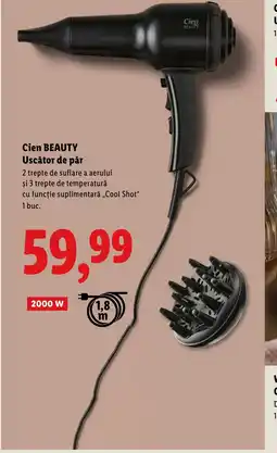 Lidl Cien BEAUTY Uscător de păr Ofertă