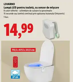 Lidl LIVARNO Lampă LED pentru toaletă, cu senzor de mișcare Ofertă