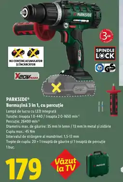 Lidl PARKSIDEⓇ Bormașină 3 în 1, cu percuţie Ofertă