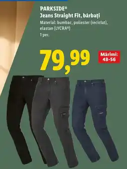 Lidl PARKSIDEⓇ Jeans Straight Fit, bărbaţi Ofertă