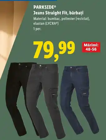 Lidl PARKSIDEⓇ Jeans Straight Fit, bărbaţi Ofertă