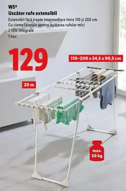 Lidl W5Ⓡ Uscător rufe extensibil Ofertă