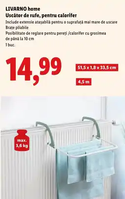 Lidl LIVARNO home Uscător de rufe, pentru calorifer Ofertă