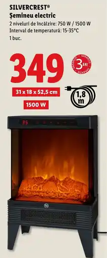 Lidl SILVERCRESTⓇ Şemineu electric Ofertă