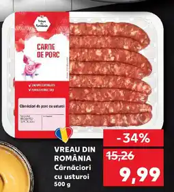 Kaufland VREAU DIN ROMÂNIA Cârnăciori cu usturoi Ofertă
