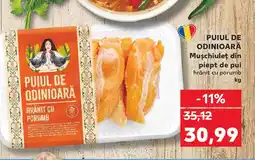 Kaufland PUIUL DE ODINIOARA Muschiuleţ din piept de pui hrănit cu porumb Ofertă